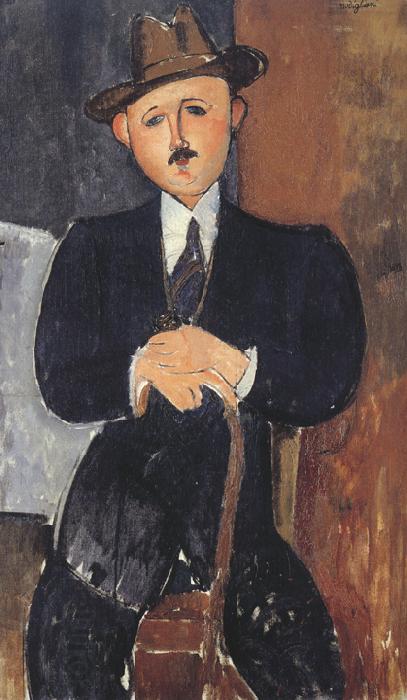 Amedeo Modigliani Seated Man with a Cane (mk39) oil painting picture